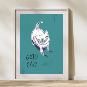Ilustração Gato Cão