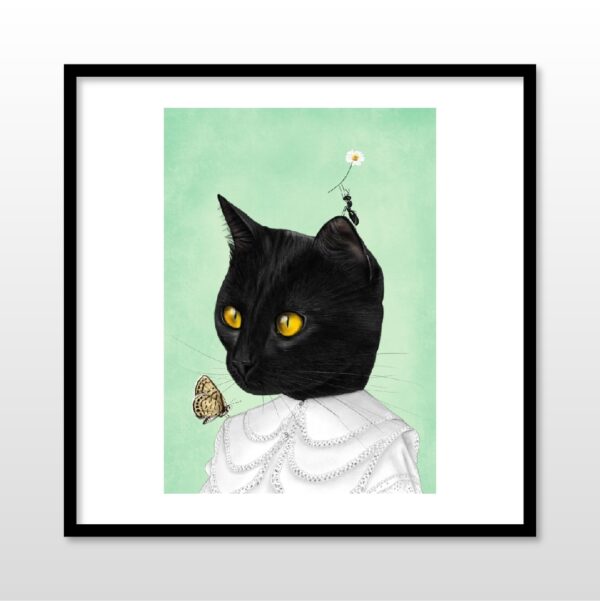 Ilustração Gata Violeta