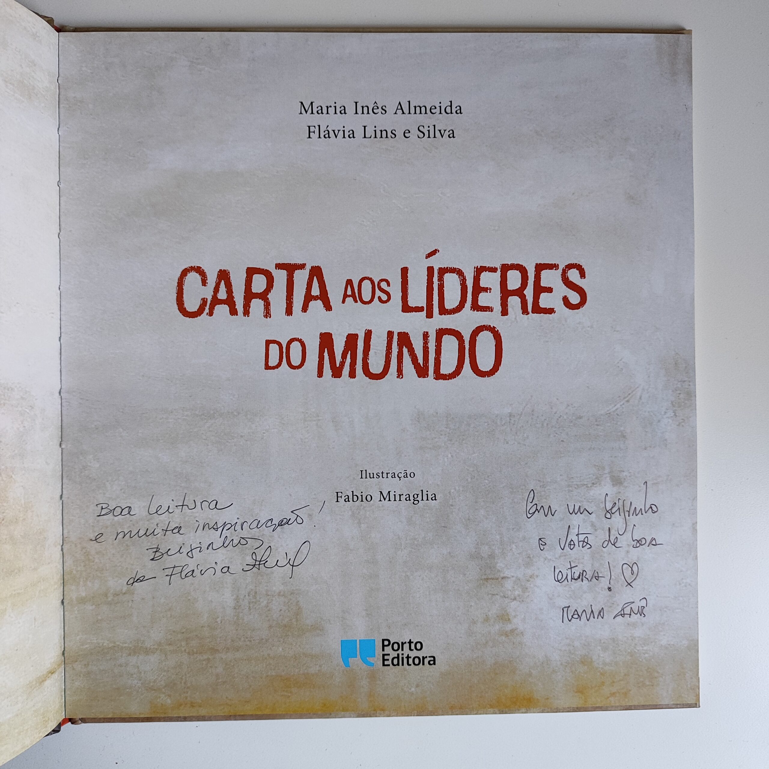 Carta aos Líderes do Mundo, de Flávia Lins e Silva/Maria Inês Almeida (via Porto Editora)