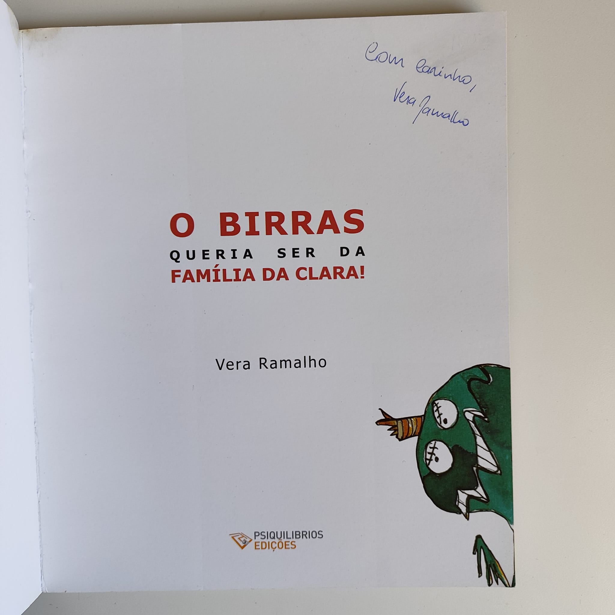 O Birras queria ser da família da Clara!, de Vera Ramalho (via Editora Psiquilibrios)