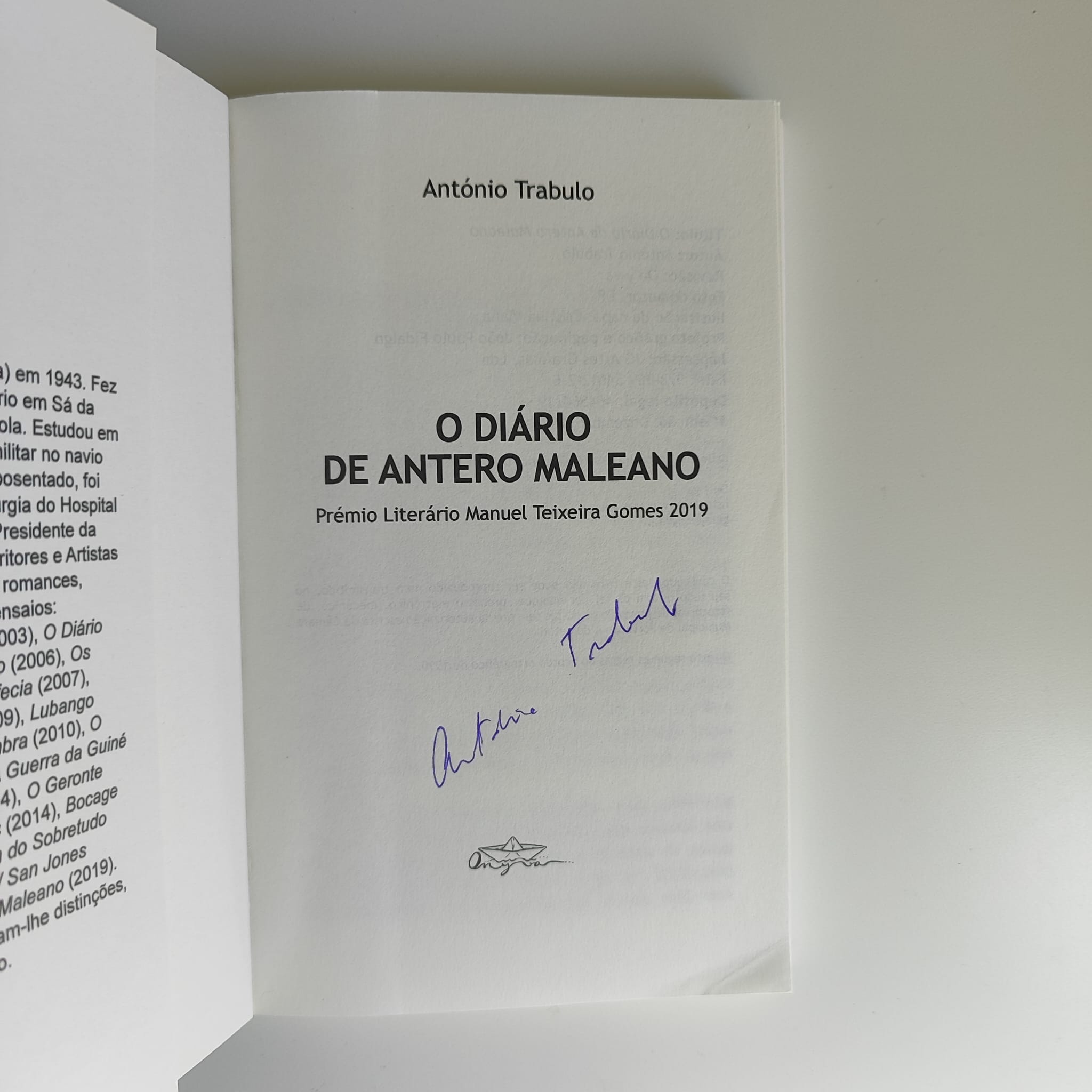 O Diário de Antero Maleano, de António Trabulo
