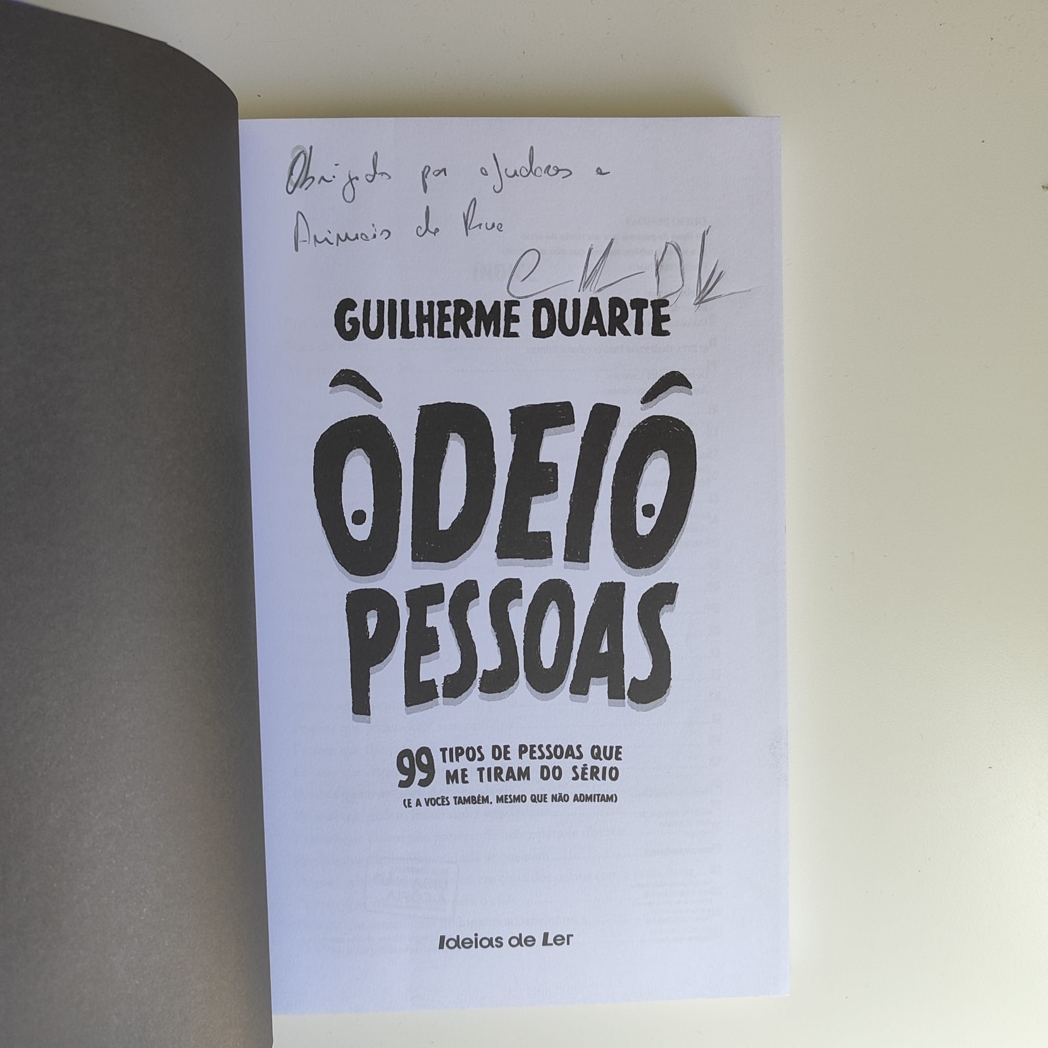 Odeio Pessoas, de Guilherme Duarte (via Porto Editora)